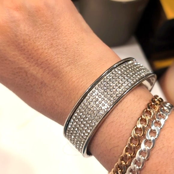 Rhinestone Bangle Bracelet - Picture 6 of 8